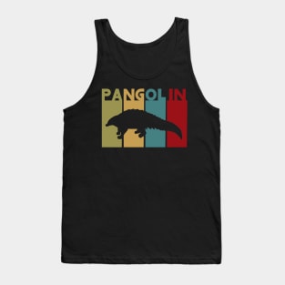 Vintage Pangolin Natur Asien Bild Sonnenuntergang Look Tank Top